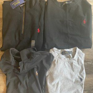 Ralph Lauren Bundle - 2x Tee/1x Polo/1x Quarter-Zip